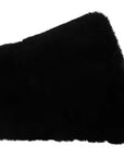 Dolce & Gabbana Black Polyester Faux Fur Mens Flats Sandals Shoes