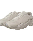 Dolce & Gabbana White Silver Leather Daymaster Sneakers Shoes