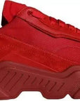 Dolce & Gabbana Red Leather Daymaster Low Top Sneakers Shoes