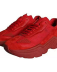 Dolce & Gabbana Red Leather Daymaster Low Top Sneakers Shoes