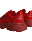 Dolce & Gabbana Red Leather Daymaster Low Top Sneakers Shoes