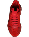 Dolce & Gabbana Red Leather Daymaster Low Top Sneakers Shoes