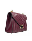 Michael Kors Whitney Medium Chain Shoulder Flap Crossbody Oxblood