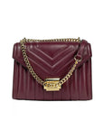 Michael Kors Whitney Medium Chain Shoulder Flap Crossbody Oxblood