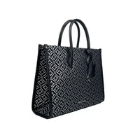 Michael Kors Mirella Medium Top Zip Crossbody Tote Bag Black