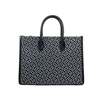 Michael Kors Mirella Medium Top Zip Crossbody Tote Bag Black