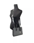 Michael Kors Mirella Small Top Zip Crossbody Tote Bag Black