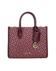 Michael Kors Mirella Small Top Zip Crossbody Tote Bag Oxblood