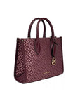 Michael Kors Mirella Small Top Zip Crossbody Tote Bag Oxblood