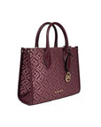 Michael Kors Mirella Small Top Zip Crossbody Tote Bag Oxblood