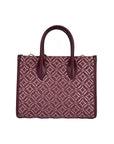Michael Kors Mirella Small Top Zip Crossbody Tote Bag Oxblood