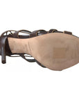 Dolce & Gabbana Brown Ankle Strap Stiletto Heels Sandals Shoes