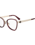 Moschino Burgundy Metal Frames