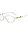 Moschino White Haircalf Frames