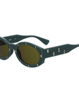 Moschino Green Haircalf Sunglasses