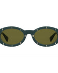 Moschino Green Haircalf Sunglasses