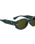 Moschino Green Haircalf Sunglasses