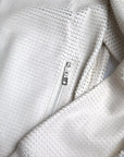 Dolce & Gabbana Off White LeatherPerforated Full Zip Jacket