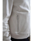 Dolce & Gabbana Off White LeatherPerforated Full Zip Jacket