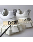 Dolce & Gabbana White Leather Super Queen Women Sneakers