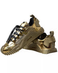 Dolce & Gabbana Metallic Gold NS1 Low Top Sneakers Shoes Sneakers