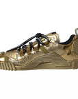 Dolce & Gabbana Metallic Gold NS1 Low Top Sneakers Shoes Sneakers