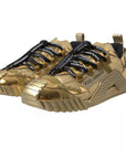 Dolce & Gabbana Metallic Gold NS1 Low Top Sneakers Shoes Sneakers