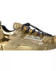 Dolce & Gabbana Metallic Gold NS1 Low Top Sneakers Shoes Sneakers