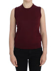 Dolce & Gabbana Elegant Red Wool Sleeveless Pullover Vest
