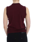 Dolce & Gabbana Elegant Red Wool Sleeveless Pullover Vest