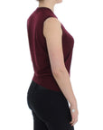 Dolce & Gabbana Elegant Red Wool Sleeveless Pullover Vest