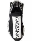 Dolce & Gabbana Black White Slip On Sorrento Sneakers Shoes