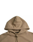 Balenciaga Brown Cotton Symbolic Molleton Bouclette Hooded Sweater