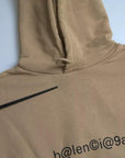 Balenciaga Brown Cotton Symbolic Molleton Bouclette Hooded Sweater