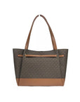 Michael Kors Reed Large Belted Tote Shoulder Bag Purse Brown