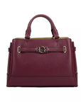 Michael Kors Reed Small Leather Belted Satchel Crossbody Bag Oxblood