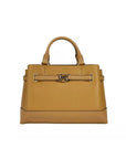 Michael Kors Reed Small Leather Belted Satchel Crossbody Bag Brown