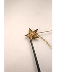 Dolce & Gabbana Gold Brass DG Logo Star Crystal Brooch Lapel Pin