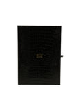 Dolce & Gabbana Gold Tone Brass Crystal Branded Tie Clip Bar