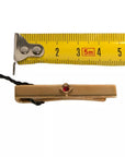 Dolce & Gabbana Gold Tone Brass Crystal Branded Tie Clip Bar