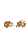 Dolce & Gabbana Gold 925 Sterling Silver Crystal Leaf Cufflink