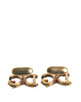 Dolce & Gabbana Gold Tone 925 Sterling Silver DG Logo Cufflink