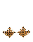 Dolce & Gabbana Gold Tone Brass Cross Crystal Cufflink