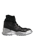 Dolce & Gabbana Black Nylon Galileo High Top Sneakers Shoes