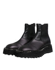 Dolce & Gabbana Black Chelsea Boots Leather Slip On Shoes
