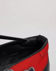Dolce & Gabbana Red Leather Nylon Low Top Men Sneakers Shoes