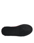 Dolce & Gabbana Red Black Leopard Cotton Men Low Top Sneakers Shoes