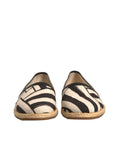 Dolce & Gabbana Black White Stripes Slip On Espadrille Shoes