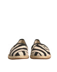Dolce & Gabbana Black White Stripes Slip On Espadrille Shoes