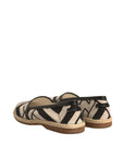 Dolce & Gabbana Black White Stripes Slip On Espadrille Shoes